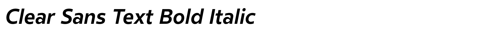 Clear Sans Text Bold Italic image
